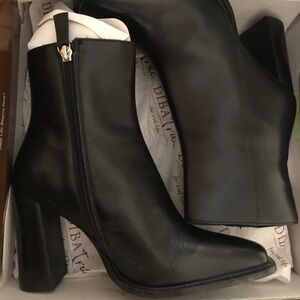 DIBATrue High Heel Black Dress Boots Size 6.5